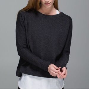 Lululemon Bhakti Life Sweater Heathered Black Women’s Size 4